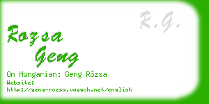 rozsa geng business card