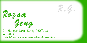 rozsa geng business card